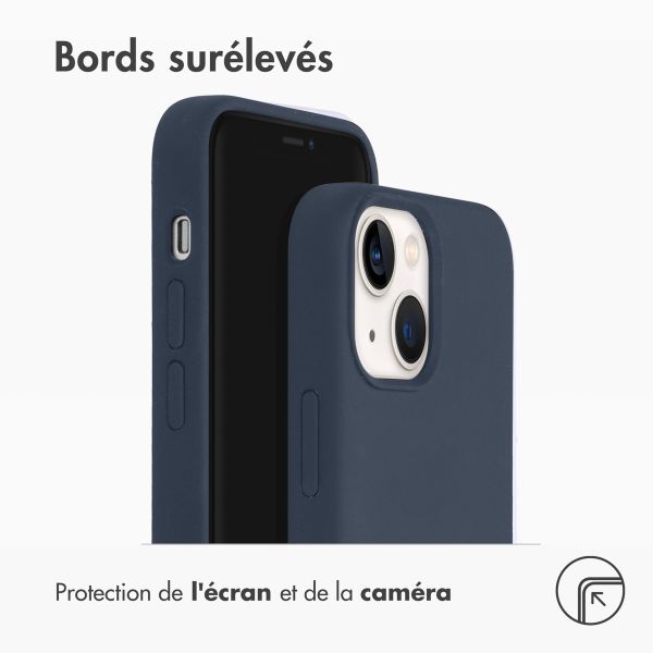 Accezz Coque Liquid Silicone avec MagSafe Apple iPhone 13 Mini - Bleu foncé