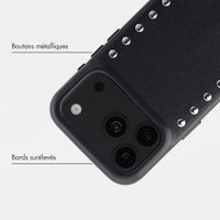 Selencia Coque arrière Studs avec MagSafe Apple iPhone 18 Pro Max / 17 Pro Max - Velvet Black