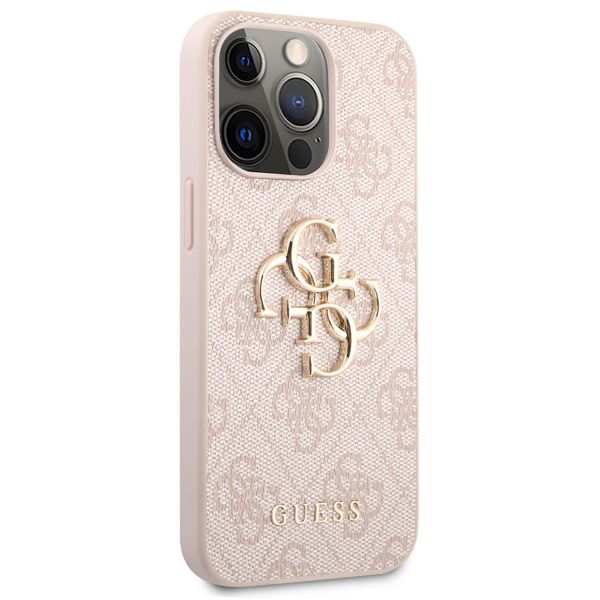 Guess Coque 4G Metal Logo Backcover Apple iPhone 13 Pro - Rose & Or