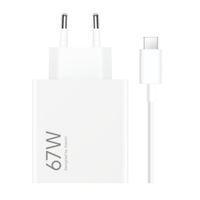 Xiaomi Chargeur HyperCharge Combo 67 W avec câble USB-A vers USB-C - Blanc