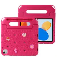 imoshion Coque kidsproof avec poupées amovibles Apple iPad 11 (2025) 11 pouces A16 / iPad 10 (2022) 10.9 pouces - Rose