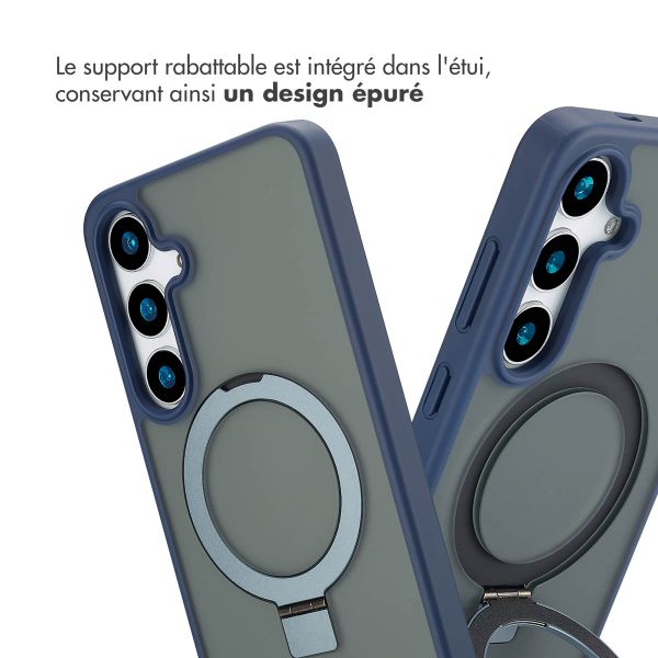 Accezz Coque Ring Stand avec MagSafe Samsung Galaxy S24 Plus - Bleu