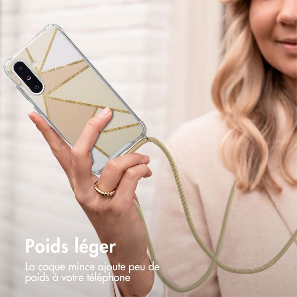 imoshion Coque Design avec cordon Samsung Galaxy A36 - Beige Graphic