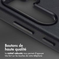Accezz Coque arrière en cuir avec MagSafe Samsung Galaxy S25 - Onyx Black