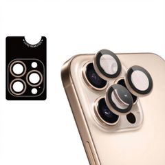 imoshion Lot de 2 protections d'objectif de caméra Apple iPhone 16 Pro / 16 Pro Max - Desert / Titanium
