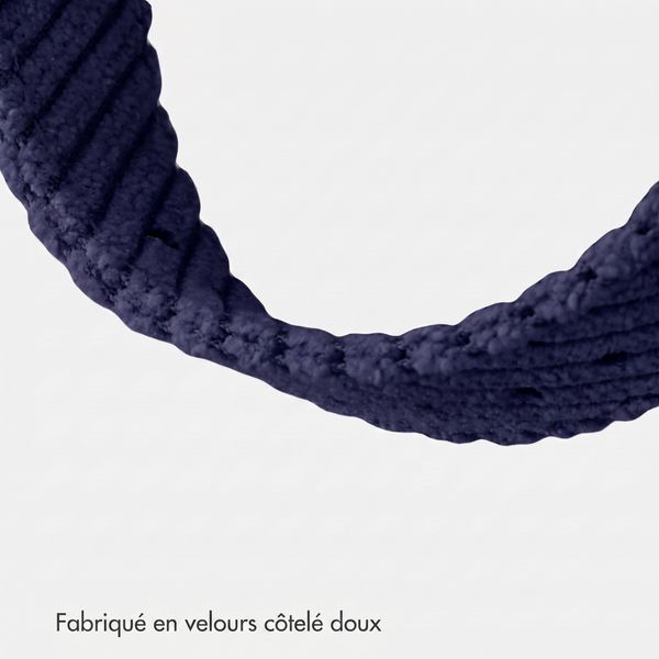 imoshion Bracelet en velours côtelé Apple Watch | 44/45/46/49 mm - Bleu foncé