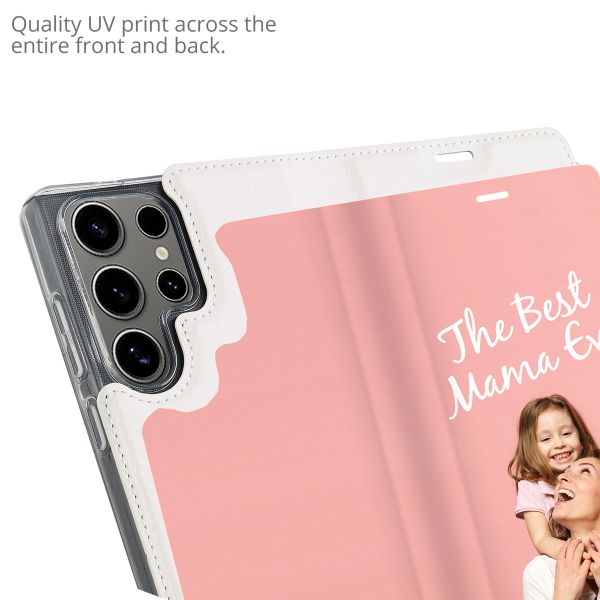 Concevez votre propre housse portefeuille Samsung Galaxy S25 Ultra - Blanc