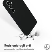 Accezz Coque Liquid Silicone Samsung Galaxy A35 - Noir