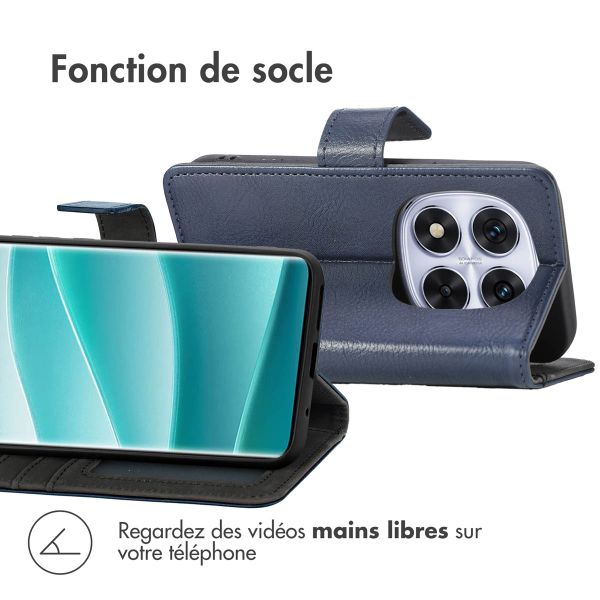 imoshion Étui de télephone portefeuille de luxe Xiaomi Redmi Note 14 Pro Plus (5G) - Bleu foncé