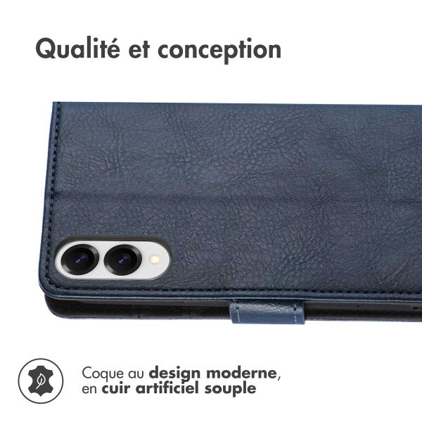 imoshion Étui de télephone portefeuille de luxe Samsung Galaxy S25 Edge - Bleu foncé