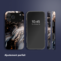 Selencia Coque arrière Vivid avec MagSafe Apple iPhone 17 Pro Max - Chic Marble Black