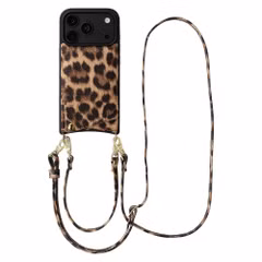 Selencia Coque de télephone Nova avec cordon et porte-cartes Apple iPhone 18 Pro Max / 17 Pro Max - Leopard