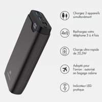 imoshion Batterie externe 20 000 mAh - Chargeur rapide 22,5 W - USB-C / USB-A - Noir