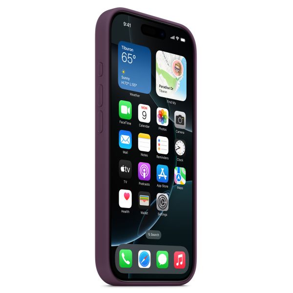 Apple Coque en silicone MagSafe Apple iPhone 16 Pro Max - Plum
