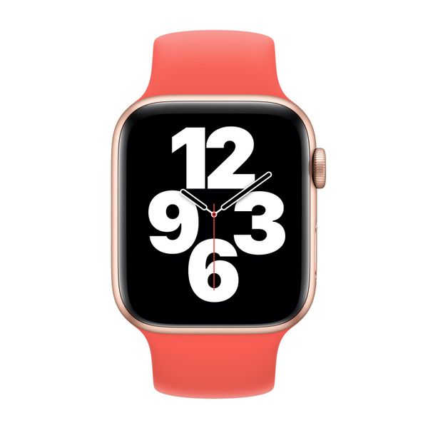 Apple Bracelet Boucle unique en Silicone Apple Watch | 44/45/46/49 mm - Taille 10 - Pink Citrus