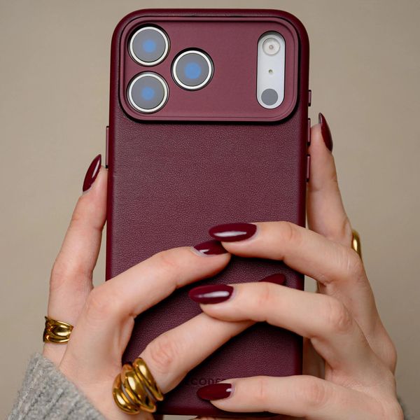 Decoded Coque en cuir MagSafe Apple iPhone 17 Pro Max - Burgundy