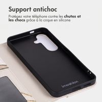 imoshion Étui de télephone portefeuille Design Samsung Galaxy S25 - Beige Graphic