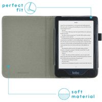 imoshion Étui de liseuse portefeuille en cuir végan Kobo Clara HD - Noir