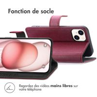 imoshion Étui de télephone portefeuille de luxe Apple iPhone 15 - Bordeaux