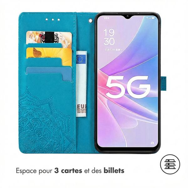imoshion Etui de télephone Mandala Oppo A58 - Turquoise