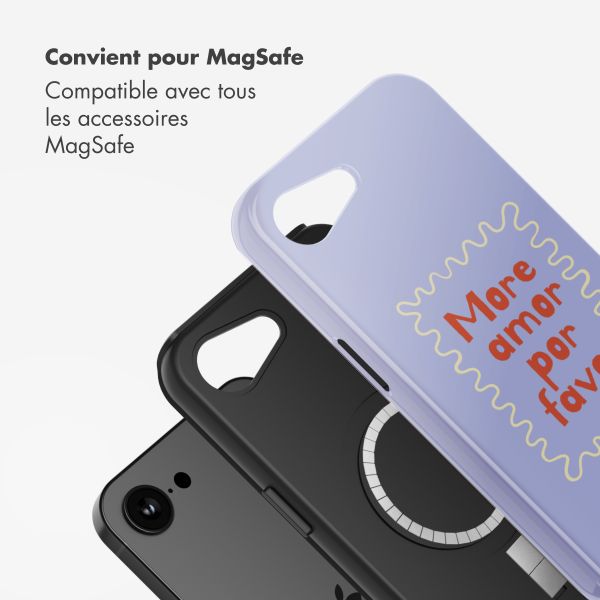 Selencia Coque arrière Vivid avec MagSafe Apple iPhone 17e / 16e - More Amor