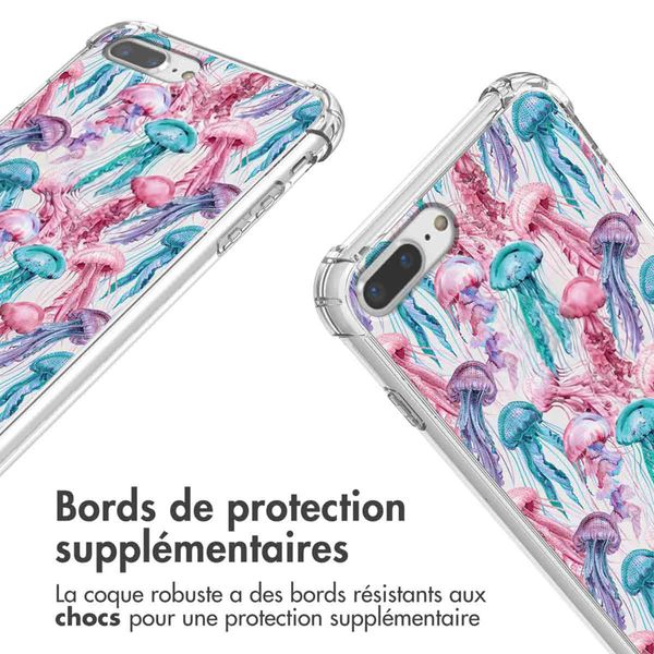 imoshion Coque Design avec cordon Apple iPhone 8 Plus / 7 Plus - Jellyfish Watercolor