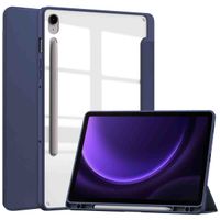 imoshion Coque tablette rigide Trifold Samsung Galaxy Tab S9 11.0 pouces / Tab S10 FE / S9 FE 10.9 pouces - Bleu foncé