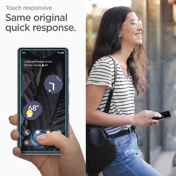 Spigen Protection d'écran en verre trempé GLAStR Fit 2 Paquets + Applicator Google Pixel 7a