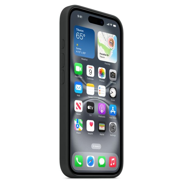 Apple Coque en silicone MagSafe Apple iPhone 16 Plus - Black