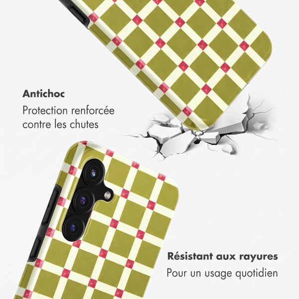 Selencia Coque arrière Vivid Samsung Galaxy S25 FE - Check This Olive