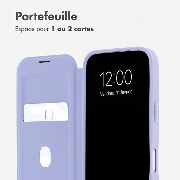 imoshion Bookcase transparente avec MagSafe Apple iPhone 18 Pro Max / 17 Pro Max - Lilas
