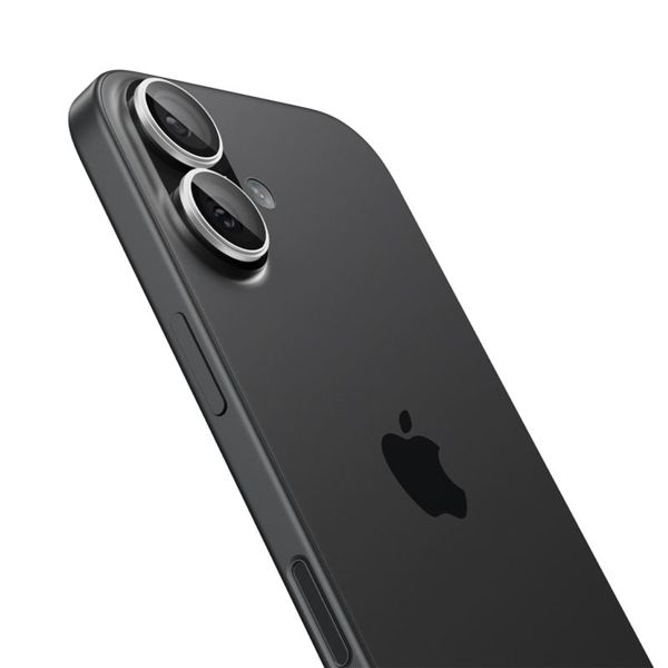 Spigen Optik Pro EZ Fit Lens Protector - Protection d'objectif de caméra (lot de 2) Apple iPhone 17 / 16 Plus - Argent