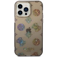 Guess Coque Peony Glitter Apple iPhone 14 Pro Max - Noir