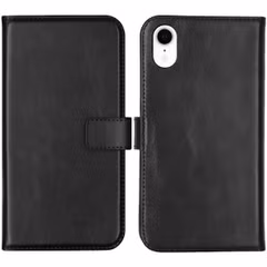 Selencia Étui portefeuille en cuir véritable Apple iPhone Xr - Noir
