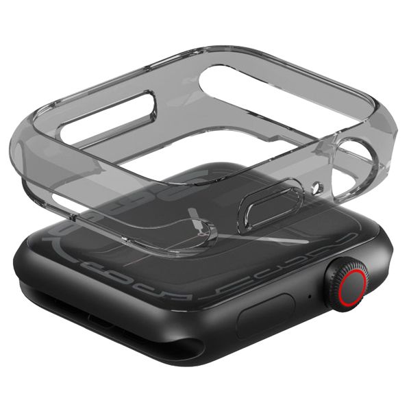 Uniq 2x Coque Glase Softcase Apple Watch 7 / 8 / 9 - 45 mm - Clear / Smoke