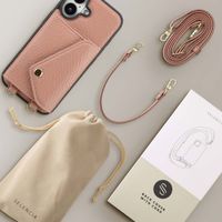 Selencia Coque de télephone Sera avec cordon et porte-cartes enveloppe Apple iPhone 16 - Old Pink