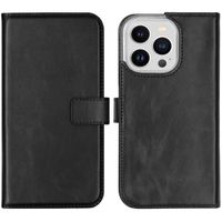 Selencia Étui portefeuille en cuir véritable Apple iPhone 14 Pro - Noir