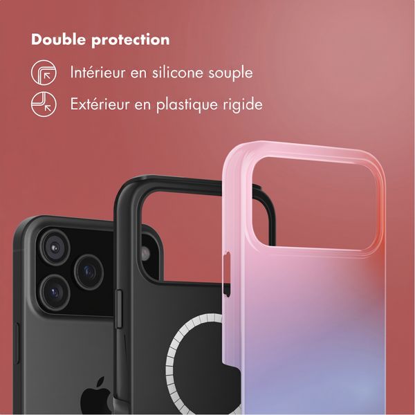 Selencia Coque arrière Vivid avec MagSafe Apple iPhone 18 Pro / 17 Pro - Gradient Soft Blush