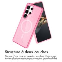 imoshion Coque Pailletée avec MagSafe Samsung Galaxy S24 Ultra - Paillettes Rose