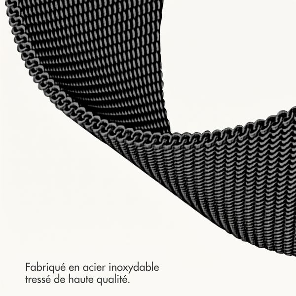 imoshion Bracelet magnétique milanais Samsung Galaxy Watch 9 (40/44mm) / Watch 8 (40/44mm) / Classic (46mm) - Noir
