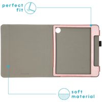 imoshion Étui de liseuse portefeuille en cuir végan Kobo Sage / Tolino Epos 3 - Rose Doré