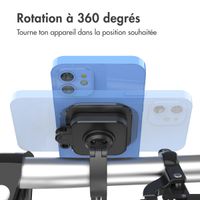 Accezz Support de téléphone EasyLock pour vélo - Rotation à 360° - Universel - Noir