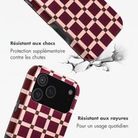 Selencia Coque arrière Vivid Apple iPhone 18 Pro Max / 17 Pro Max - Check This Burgundy