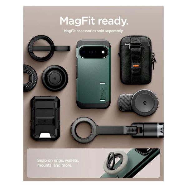 Spigen Coque Tough Armor MagSafe Google Pixel 11 Pro XL - Abyss Green