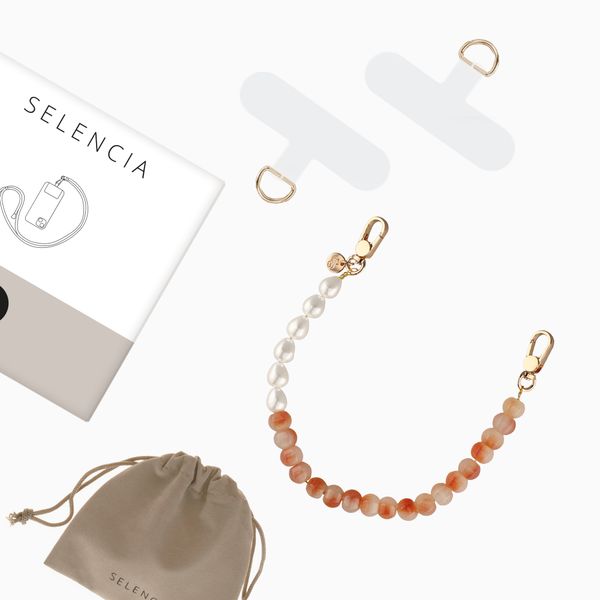Selencia Cordon de téléphone Pearl Blush - Peach