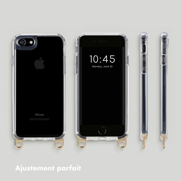 Selencia Coque arrière avec crochets amovibles Apple iPhone SE (2022 / 2020) / 8 / 7 - Transparent