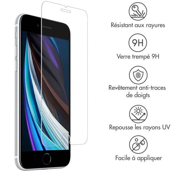 Accezz Protection d'écran en verre trempé Apple iPhone SE (2022 / 2020)