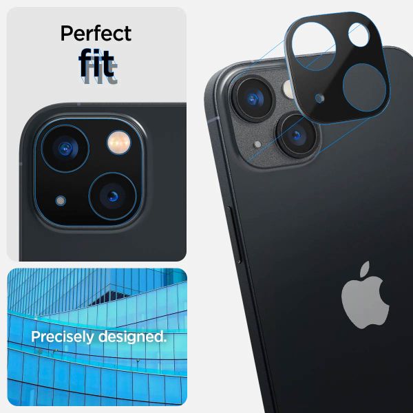 Spigen Optik Lens Protector - Protection complète de la caméra (lot de 2) Apple iPhone 14 / 14 Plus - Noir