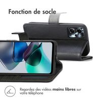 imoshion Étui de télephone portefeuille de luxe Motorola Moto G13 / G23 - Noir