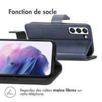 imoshion Étui de télephone portefeuille de luxe Samsung Galaxy S22 - Bleu foncé